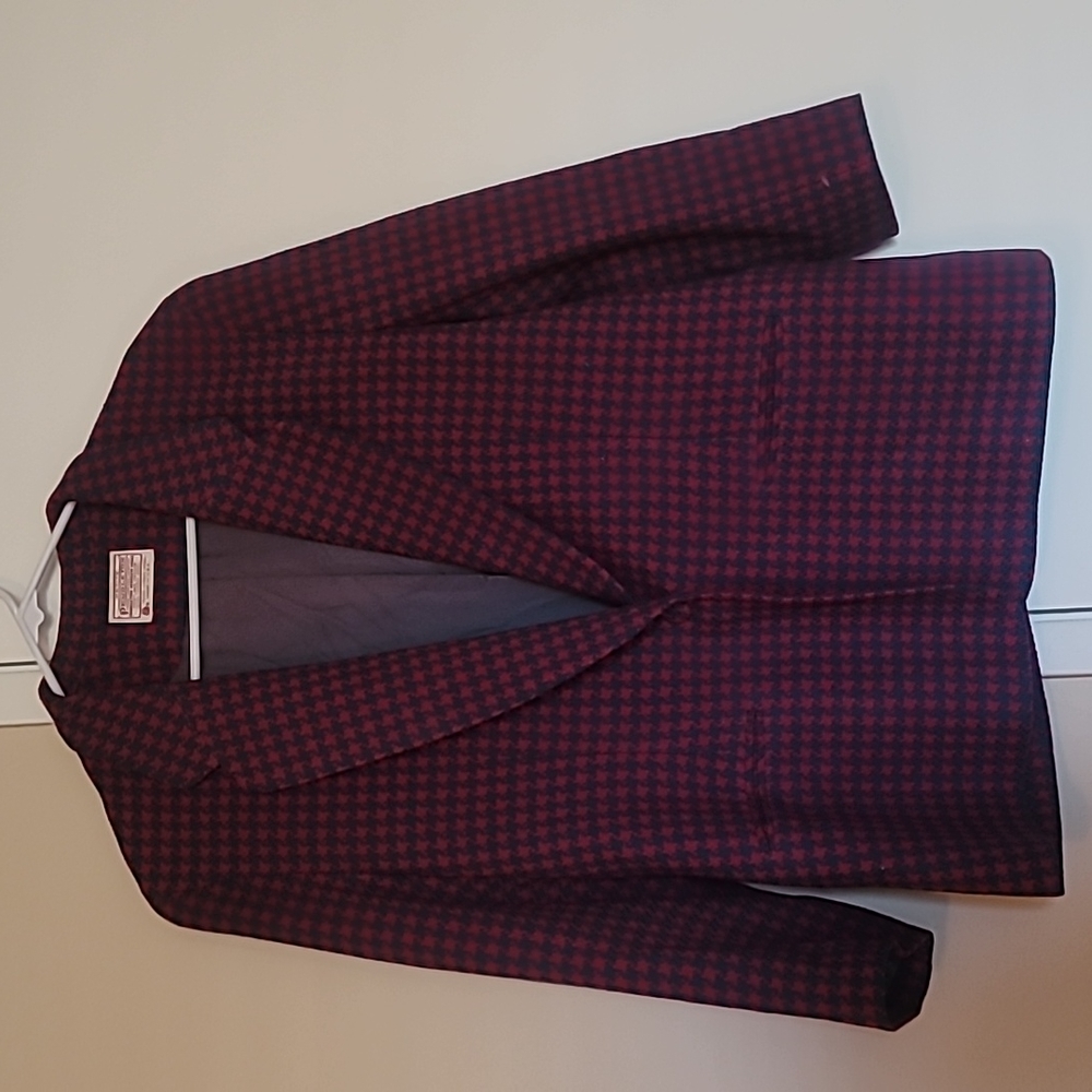 CLASSIC Pendleton deep pink and blue Blazer! Size 8 Petite